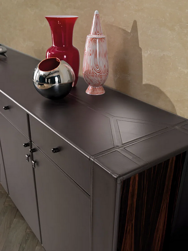 Bureau exécutif en cuir en forme de L Meteora I 4 Mariani usine i 4 Mariani de l'Italie. Foto №7