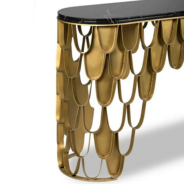 Table console ovale en laiton KOI BRABBU usine BRABBU de l'Italie. Foto №6