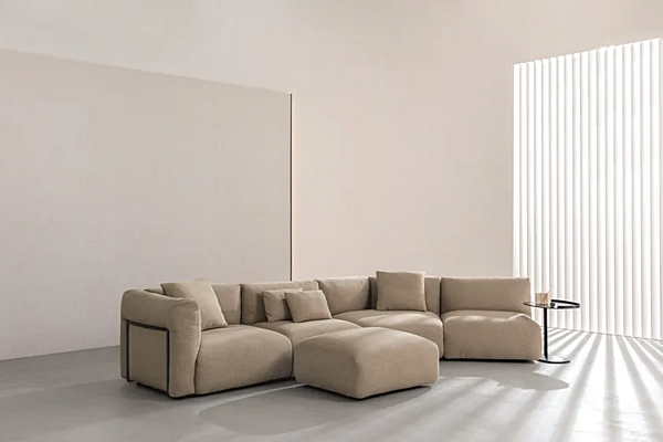 Canapé d'angle en tissu avec housse amovible Flou Fiocco usine Flou de l'Italie. Foto №17