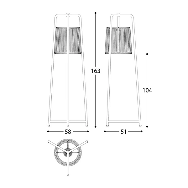 Lampe sur pied en aluminium sans fil VARASCHIN Tibidabo 14290 usine VARASCHIN de l'Italie. Foto №7