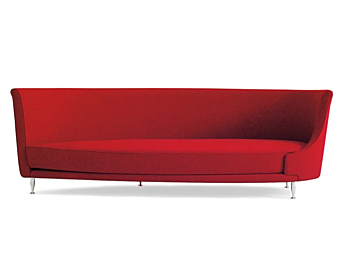 Canapé 3 places en tissu ou cuir Newtone Moroso usine Moroso de l'Italie