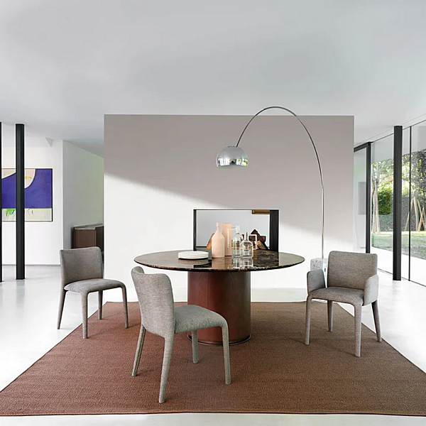 Fauteuil en tissu rembourré avec accoudoirs Potocco collection Lars 902 P 902/P usine POTOCCO de l'Italie. Foto №3