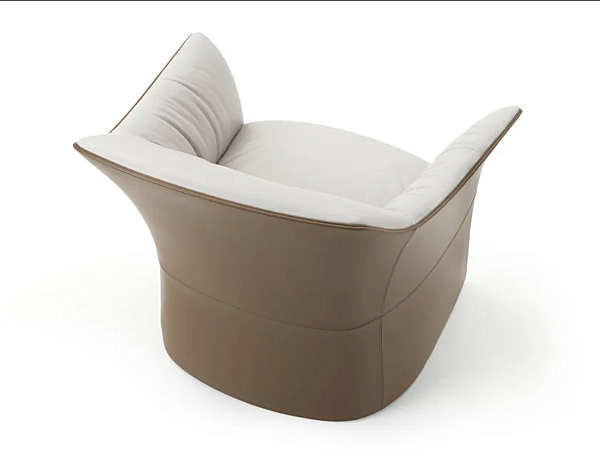 Fauteuil en cuir avec accoudoirs Sella I 4 Mariani usine i 4 Mariani de l'Italie. Foto №4