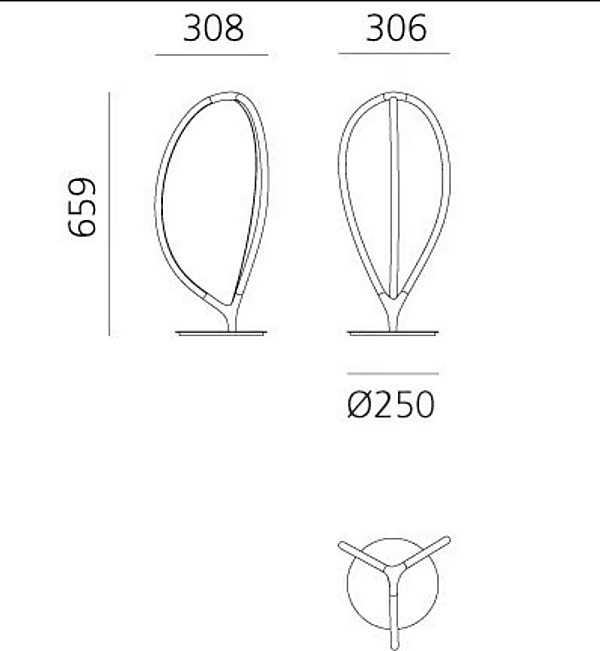 Lampe de table en aluminium et silicone collection Arrival Artemide 1550010A, 1550030A usine Artemide de l'Italie. Foto №10