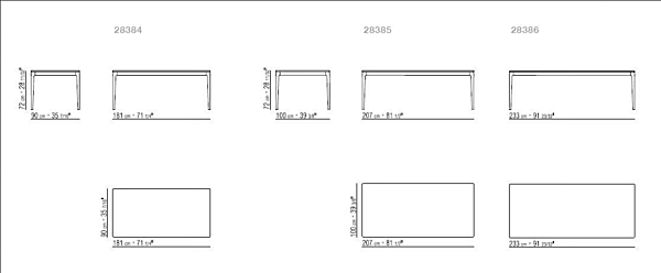 Table rectangulaire en marbre Pico FLEXFORM usine FLEXFORM de l'Italie. Foto №3