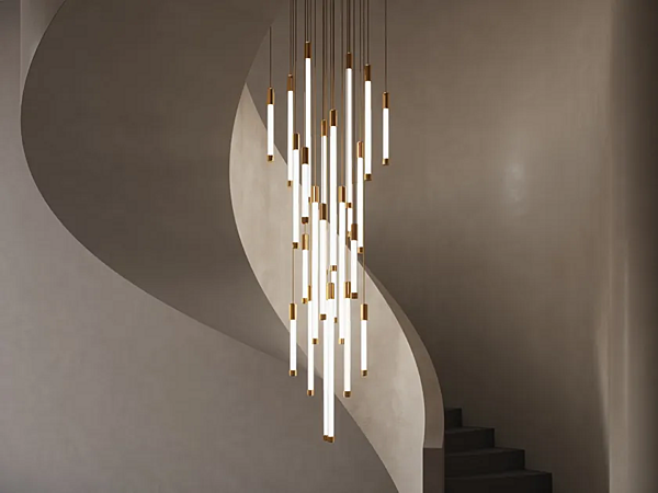 Suspension en verre LED Flux Helixes Haberdashery usine HABERDASHERY de l'Italie. Foto №1