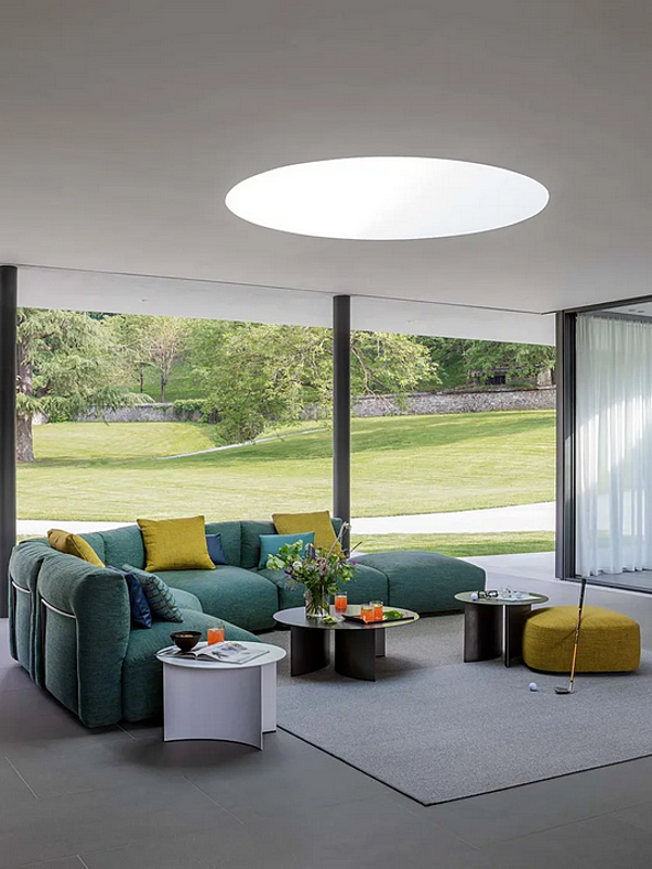 Canapé d'angle en tissu avec housse amovible Flou Fiocco usine Flou de l'Italie. Foto №18