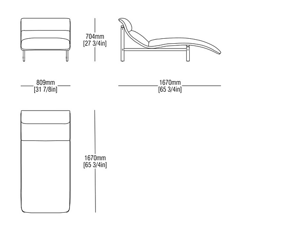 Chaise longue rembourrée Baltimora en tissu MisuraEmme usine MisuraEmme de l'Italie. Foto №4