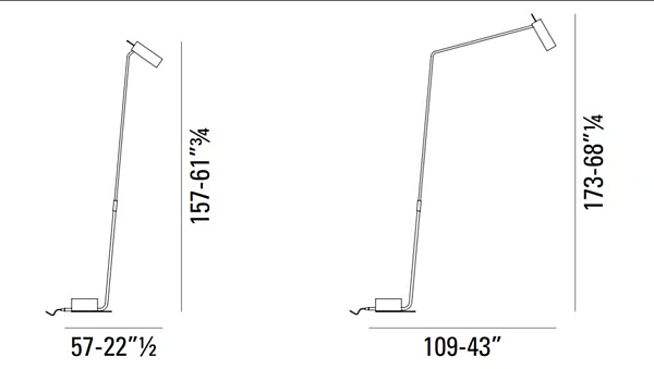 Lampadaire en laiton VIBIEFFE 7000 Stelo usine VIBIEFFE de l'Italie. Foto №3