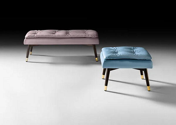 Banc en cuir capitonné Olivia Black Tie OLI60 usine Black Tie de l'Italie. Foto №3