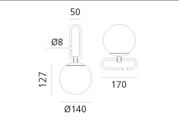 Lampe de table en verre soufflé LED Artemide NH 1217010A usine Artemide de l'Italie. Foto №20