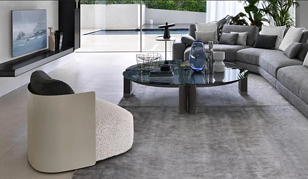 Fauteuil en tissu avec housse amovible Flou Pierre usine Flou de l'Italie. Foto №6