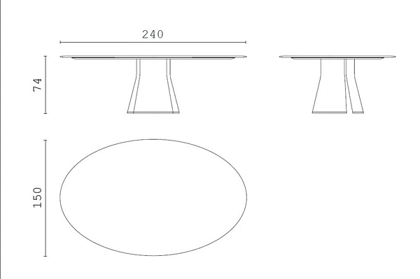 Table ovale en bois Talos CPRN HOMOOD usine CPRN HOMOOD de l'Italie. Foto №3