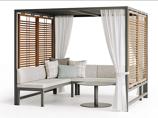 Gazebo en aluminium avec banc Atmosphera Alcova usine ATMOSPHERA de l'Italie. Foto №2