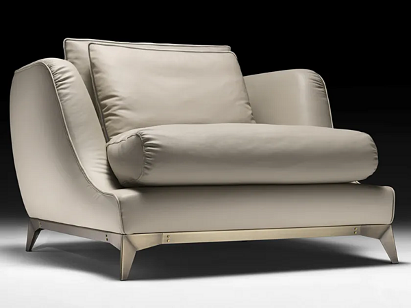 Fauteuil en cuir avec housse amovible Brando Black Tie BRA10 usine Black Tie de l'Italie. Foto №2
