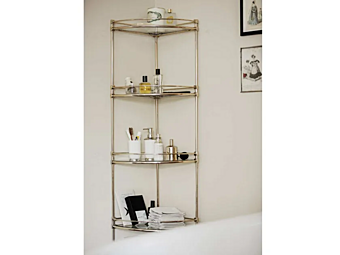 Cabinet de salle de bain d'angle sur pied en bois Gentry Home usine Gentry Home de l'Italie