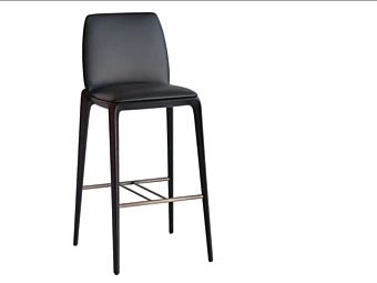 Tabouret haut en cuir avec dossier Hiru 947 A Potocco 947/A