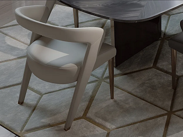 Fauteuil en cuir rembourré avec accoudoirs Bizzotto Italia Wave usine Bizzotto Italia de l'Italie. Foto №3