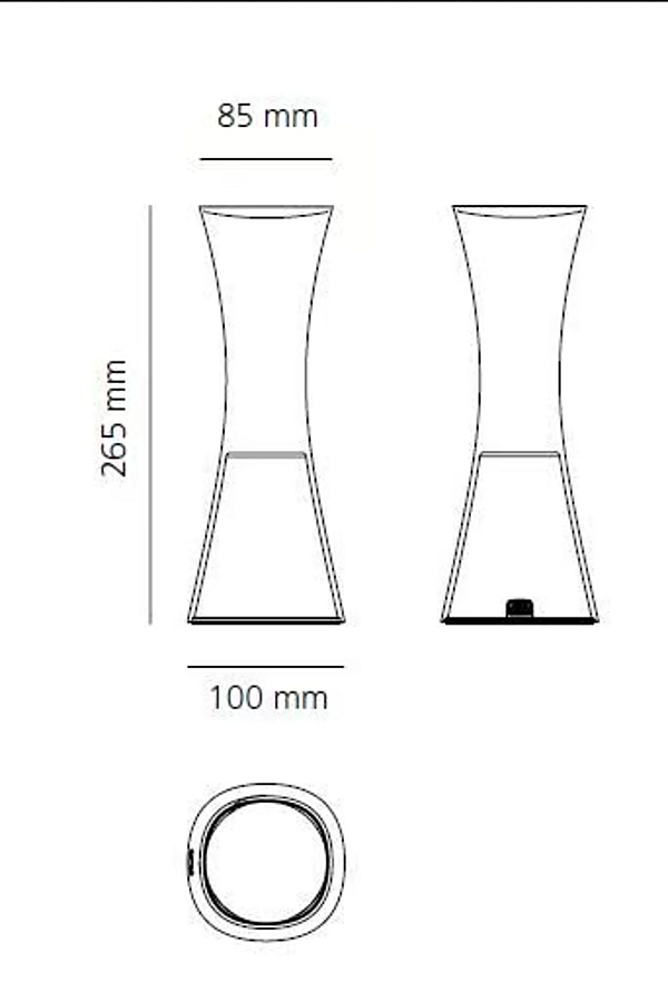 Lampe de table sans fil en méthacrylate collection Come Together Artemide 0165W20A, 0165W10A, 0165W30A usine Artemide de l'Italie. Foto №36