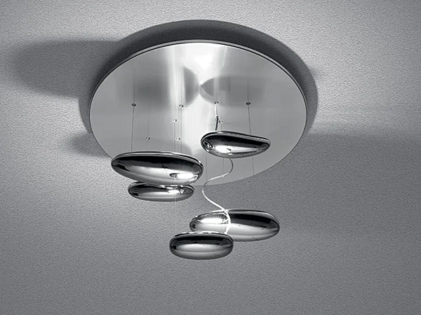 Lampe de plafond en aluminium et ABS Mercury Artemide 1476W10A, 1476110A usine Artemide de l'Italie. Foto №1