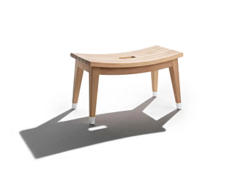 Tabouret bas en iroko FLEXFORM Lotus Tabouret bas en iroko FLEXFORM Lotus usine FLEXFORM de l'Italie