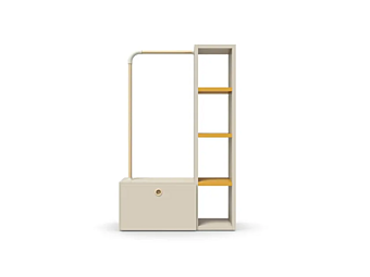 Bibliothèque porte-manteau en bois Nidi collection Loop System usine nidi de l'Italie