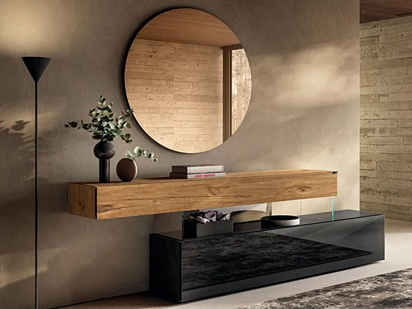 Commode en bois et verre AIR 0680B LAGO 0680B usine LAGO de l'Italie. Foto №1