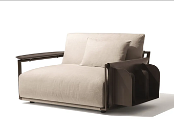 Fauteuil en tissu avec accoudoirs GIORGETTI Adam