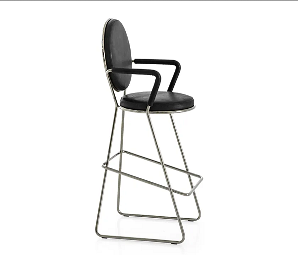 Tabouret rembourré avec accoudoirs en tissu Moroso Double Zero usine Moroso de l'Italie. Foto №2