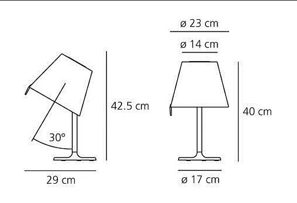 Lampe de chevet en soie ajustable Artemide Melampo Night 0710020A, 0710010A usine Artemide de l'Italie. Foto №2