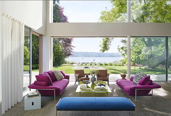 Canapé d'angle en tissu Esosoft CASSINA 580 usine CASSINA de l'Italie. Foto №8