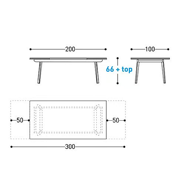 Table de jardin extensible en aluminium laqué EMMA VARASCHIN usine VARASCHIN de l'Italie. Foto №4