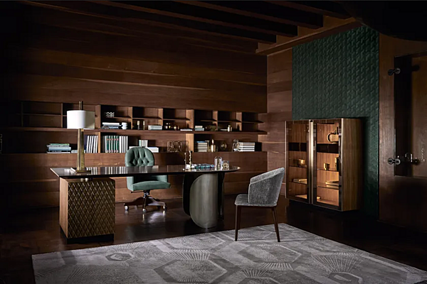 Bureau en bois rectangulaire avec tiroirs Erik OPERA CONTEMPORARY 48003/N usine OPERA CONTEMPORARY de l'Italie. Foto №4