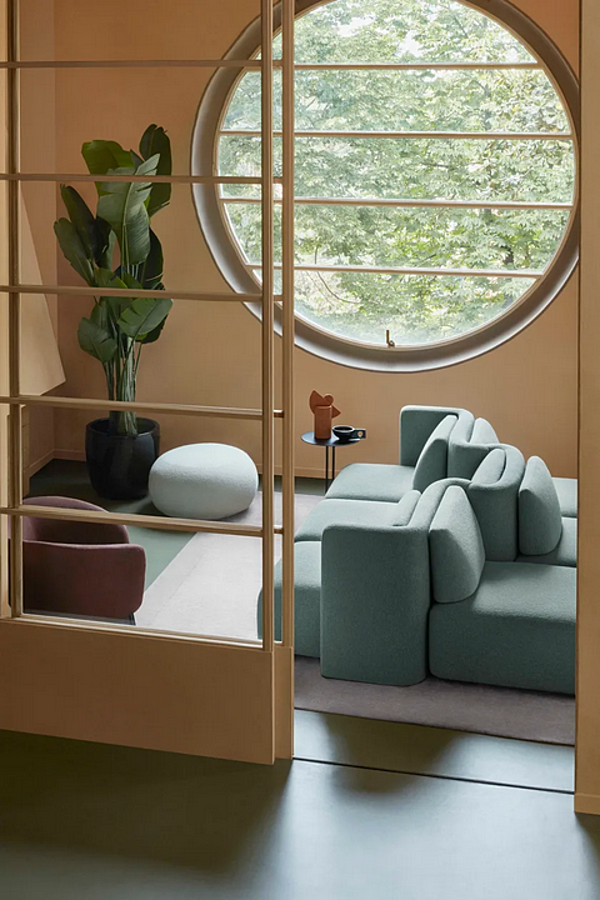 Canapé modulaire en tissu Gala Saba usine SABA de l'Italie. Foto №7