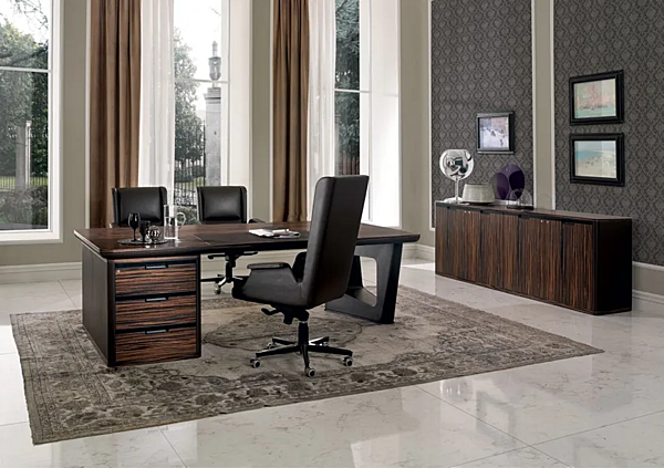 Bureau en bois rectangulaire avec tiroirs Avatar I 4 Mariani usine i 4 Mariani de l'Italie. Foto №3