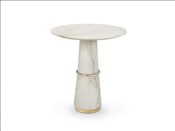 Table haute ronde en marbre Agra III BRABBU usine BRABBU de l'Italie. Foto №3
