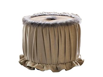 Pouf rond en tissu Emozioni PF005 Martini Interiors usine MARTINI INTERIORS de l'Italie