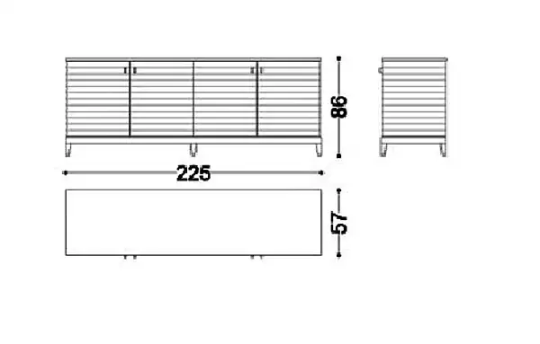 Buffet en bois avec portes Elettra OPERA CONTEMPORARY ANGELO CAPPELLINI usine OPERA CONTEMPORARY de l'Italie. Foto №4