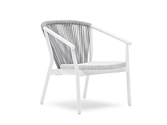 Fauteuil de jardin empilable en aluminium revêtu de poudre avec accoudoirs VARASCHIN Smart 247L, 247LS, 247LH