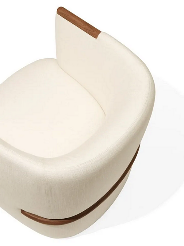 Fauteuil en tissu rembourré avec accoudoirs GIORGETTI OPUS usine GIORGETTI de l'Italie. Foto №4