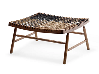 Pouf en bois massif Sitar Saba