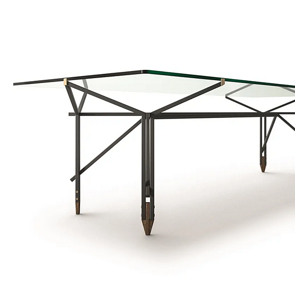 Table en verre et acier 815 Olimpino CASSINA usine CASSINA de l'Italie. Foto №2