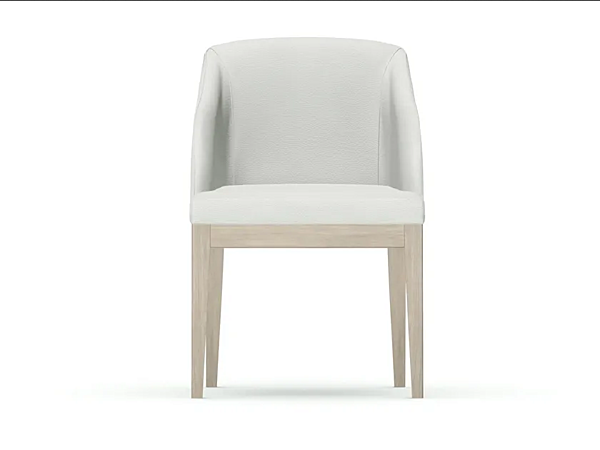 Chaise en bois avec dossier rembourré ARTE BROTTO Leonardo L28 L28 usine Arte Brotto de l'Italie. Foto №2