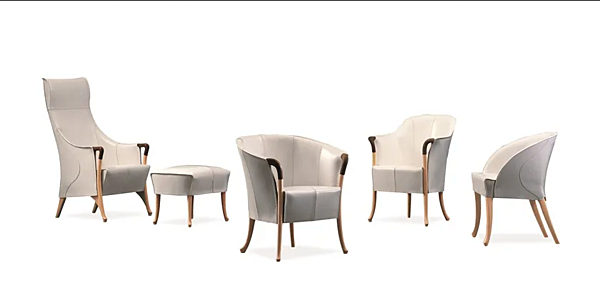 Fauteuil en cuir tanné GIORGETTI Progetti usine GIORGETTI de l'Italie. Foto №2