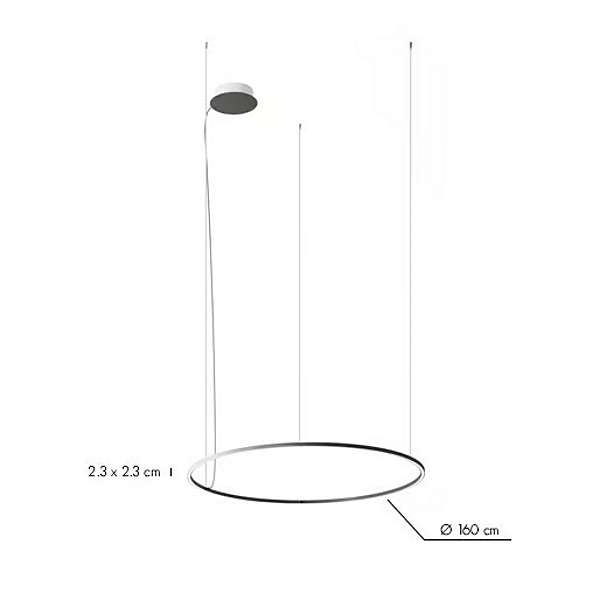 Suspension en aluminium LED U Light AXOLIGHT usine Axolight de l'Italie. Foto №5