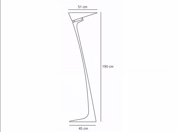 Lampe sur pied en méthacrylate Montjuic Artemide A014400 usine Artemide de l'Italie. Foto №3