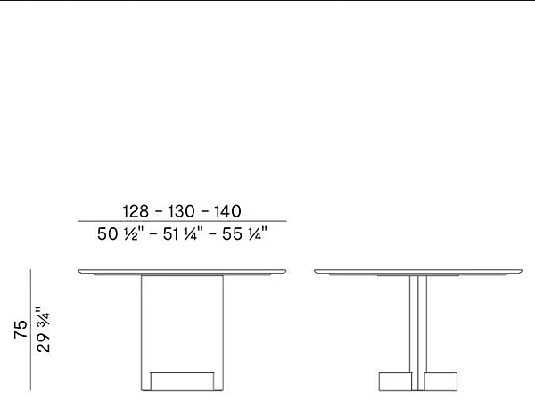 Table ronde en marbre de Carrare et chêne Potocco SYN 956 TC 956/TC usine POTOCCO de l'Italie. Foto №5