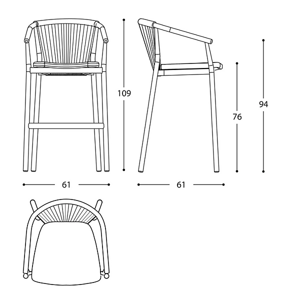 Tabouret en aluminium peint en poudre avec repose-pieds VARASCHIN Smart 247SG, 247SGS usine VARASCHIN de l'Italie. Foto №5