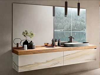 Lavabo en céramique Kera 1118 LAGO usine LAGO de l'Italie