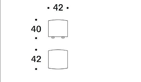 Pouf carré en tissu avec housse amovible Pixel Saba usine SABA de l'Italie. Foto №3